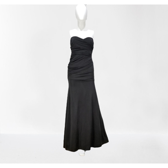 Women's Super Sexy & Fit Black Bodycon Full Length Maxi Dress, Size: Small , New - Picture 2 of 8